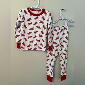 Magnolia Baby Red Truck with Christmas Tree Pajamas